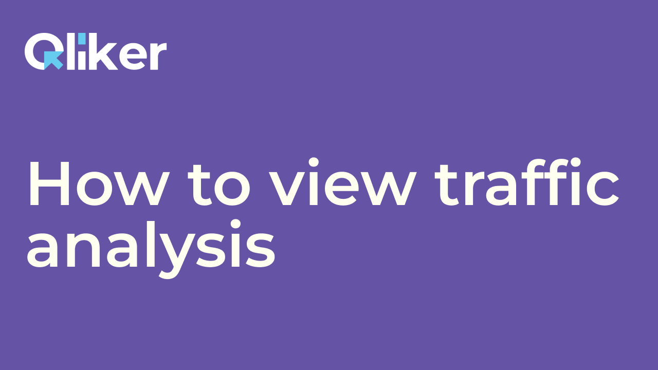 How to view Link traffic analysis Qliker.io Knowledge Base